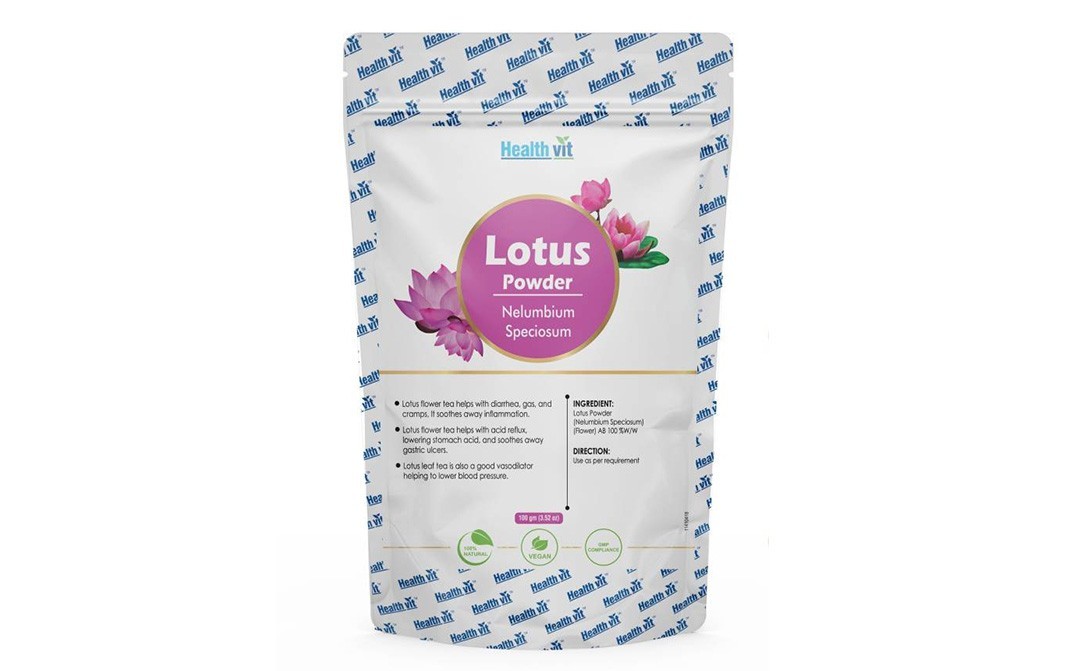 Health Vit Lotus Powder (Nelumbium Speciosum)   Pack  100 grams